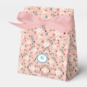 Elegant froral Pink Favour Box
