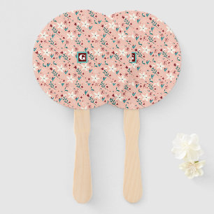 Elegant froral Pink Home Hand Fan