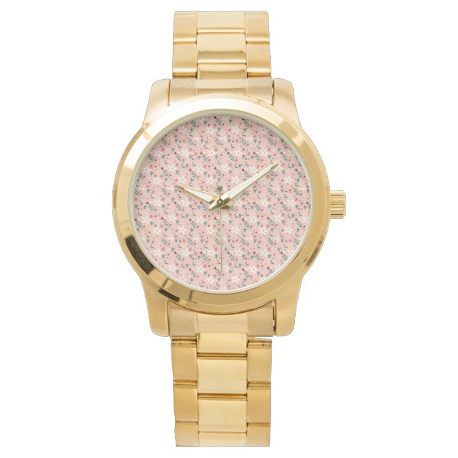 Elegant froral Pink Pattern Home Watch (Front)