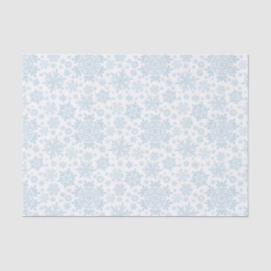 Elegant Frost Blue Snowflake (White) Tissue Paper