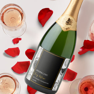 Elegant Fruit Sparkling Fig Wine Label