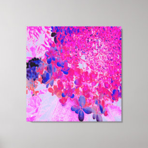 Elegant Fuchsia and Dark Blue Limelight Hydrangea Canvas Print