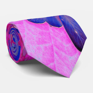 Elegant Fuchsia and Dark Blue Limelight Hydrangea Tie