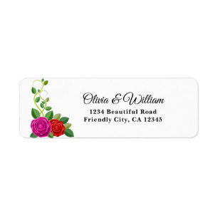 Elegant Fuchsia Pink & Red Rose Flower