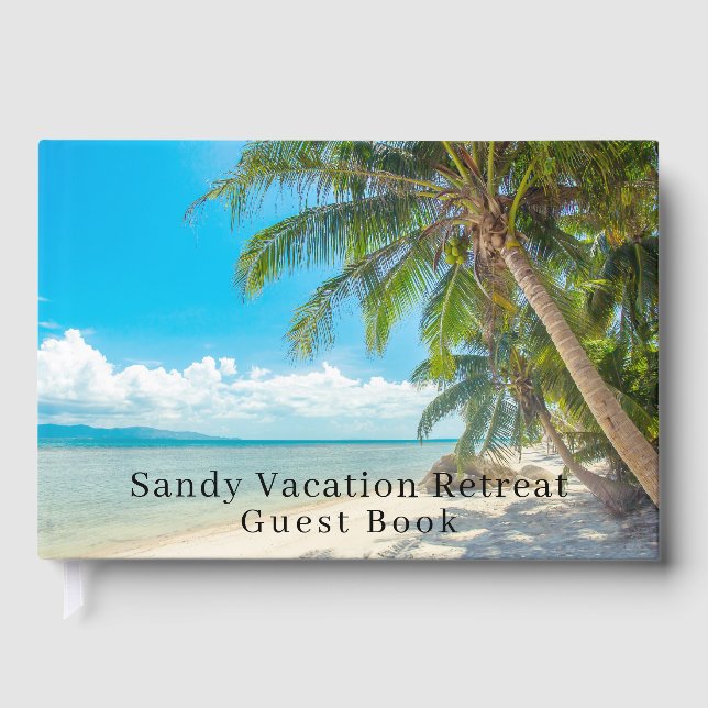Elegant Full Photo Vacation Rental Guest Book (Front)