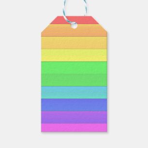 Elegant & Fun Colourful Rainbow Stripes Gift Tags