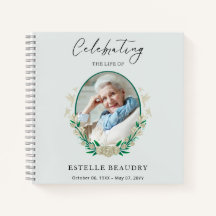Elegant Funeral Celebration of life Guest Book