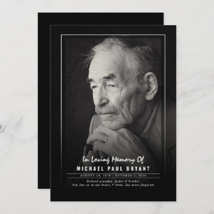 Elegant Funeral Ceremony Programs With Photo Programme