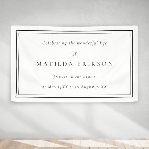 Elegant Funeral Classic Celebration of Life Banner