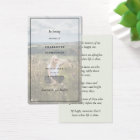 Elegant Funeral Favor | Memorial Photo Poem Card