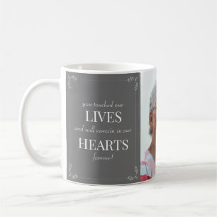 Elegant Funeral Grey Tribute In Loving Memory Coffee Mug