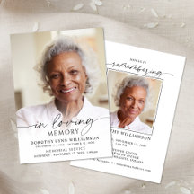 Elegant Funeral In Loving Memory Photo Memorial