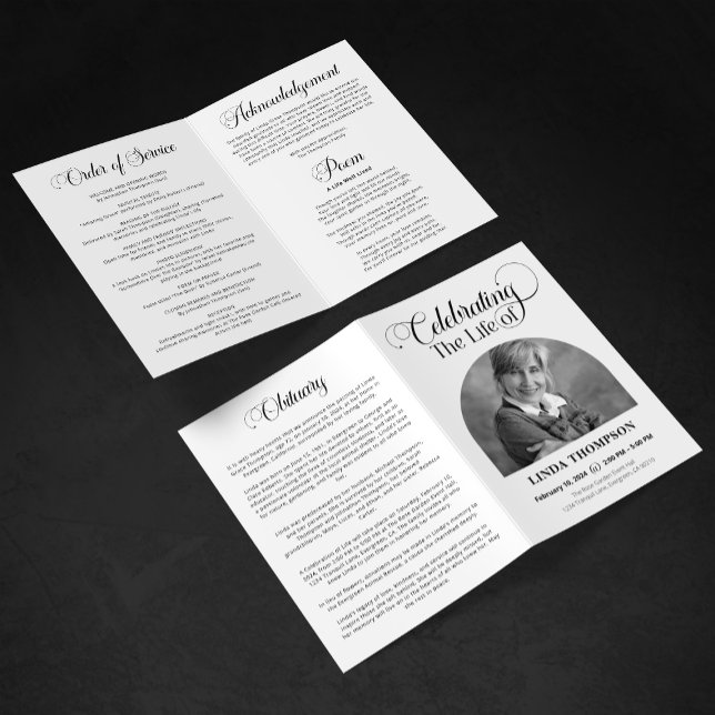  Elegant Funeral Memorial Celebrating of Life Programme (Creator Uploaded)