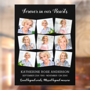 Elegant Funeral Memorial Keepsake 9 Photo Collage