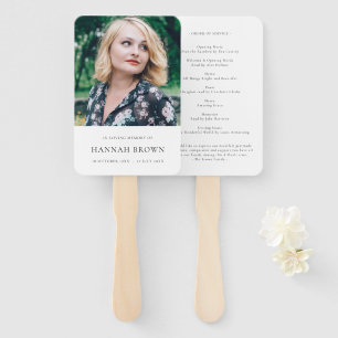 Elegant Funeral Minimalist Celebration of Life Hand Fan