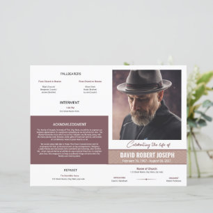 Elegant Funeral Program Template
