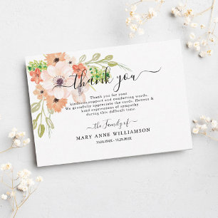 Elegant Funeral Thank You Card