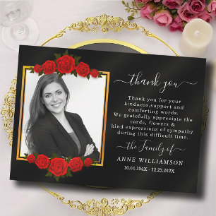 Elegant Funeral Thank You Card