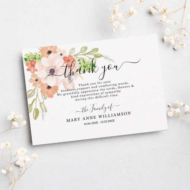 Elegant Funeral Thank You Card (Creator Uploaded)