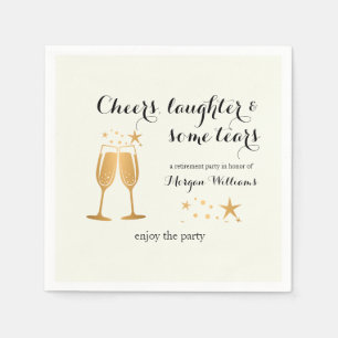 Elegant Funny Cheers Laughter Tears Retirement  Napkin