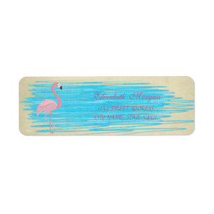 Elegant Funny Cute Pink Flamingo  Label