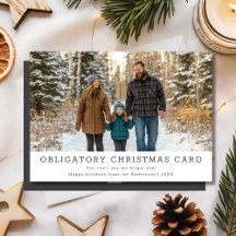 Elegant Funny Family Photo Obligatory Christmas