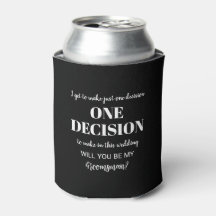 Elegant & Funny Groomsman Proposal - One Decision