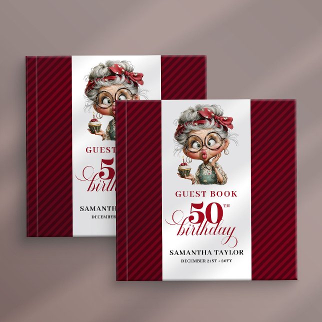 Elegant Funny Lady 50th Birthday Humor Guest Book (Elegant Funny Lady 50th Birthday Humor Guest Book

)