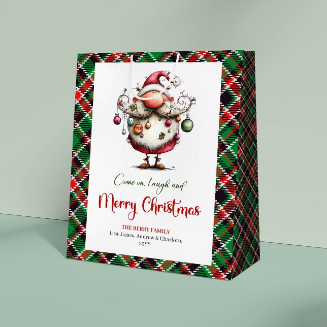 Elegant Funny Santa Classic Christmas Gift Bag (Elegant Funny Santa Classic Christmas Gift Bag)