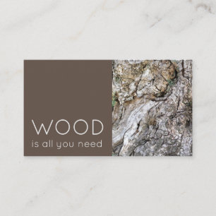 Elegant funny wood two tone brown carpenter busine business card