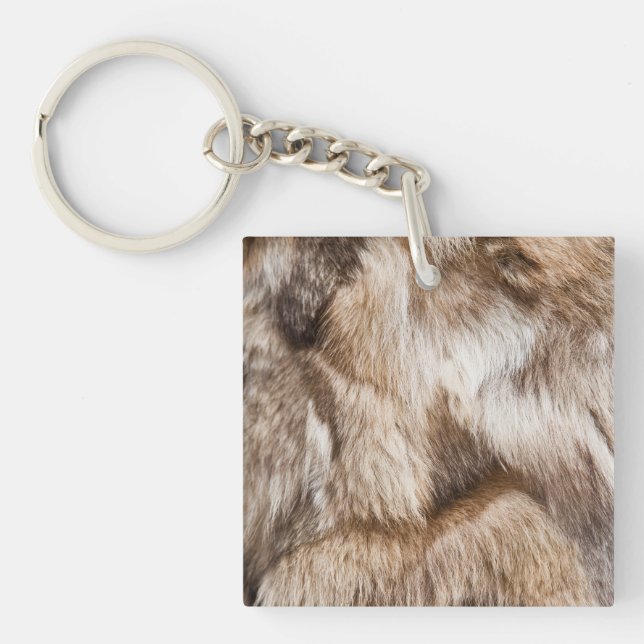 Elegant fur texture key ring (Front)