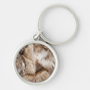 Elegant fur texture key ring