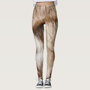Elegant fur texture leggings