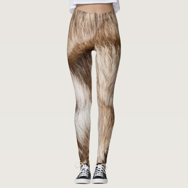 Elegant fur texture leggings (Front)
