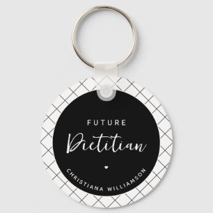 Elegant Future Dietician Personalised Key Ring
