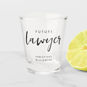 Elegant Future Lawyer Personalised Shot Glass