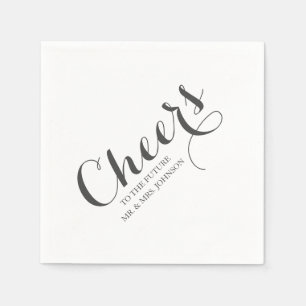Elegant Future Mr & Mrs Name Simple Wedding Napkin