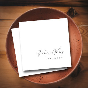 Elegant Future Mrs Script Bridal Shower Napkin