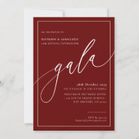 ELEGANT GALA calligraphy stylish formal maroon