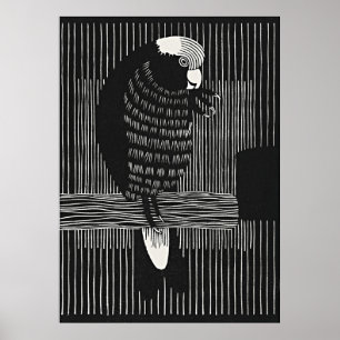 Elegant Galah Cockatoos - Retro Art Poster