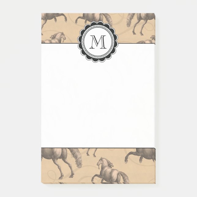 Elegant Galloping Spanish Horse Post-it Notes (Front)