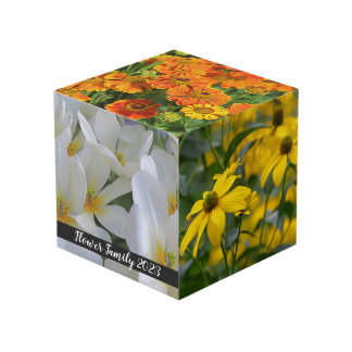 Elegant Garden Flower Photos or Personal Images Cube