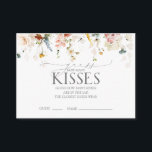 Elegant Garden Flowers Bridal Shower Game Enclosure Card<br><div class="desc">Modern, elegant bridal shower game "guess how many kisses" featuring airy watercolor garden flowers in shades of dusty blue, pink, gold, white and earthy mustard burnt orange tones. Part of a co-ordinated suite. View suite here: https://www.zazzle.com/collections/floral_frame_watercolor_bridal_shower-119976971110172029 Contact designer for matching products. Copyright Anastasia Surridge for Elegant Invites, all rights reserved....</div>