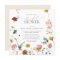 Elegant Garden Flowers Watercolor Bridal Shower