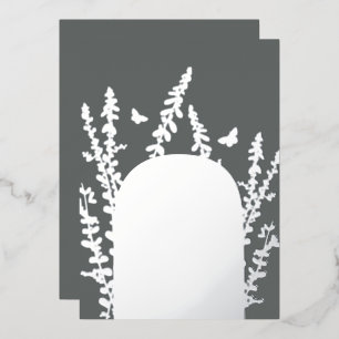 Elegant Garden Leaves and Butterflies Wedding   