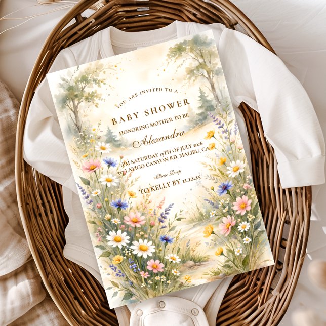 Elegant Garden Meadow Baby Shower Invitation (Creator Uploaded)
