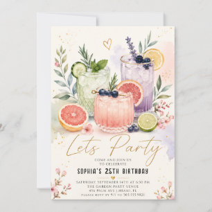Elegant Garden Party Drink Invite for Women