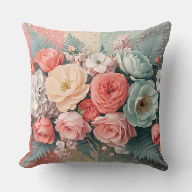 Elegant Garden Party Textiles Cushion (Front)