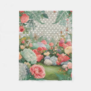 Elegant Garden Party Textiles Fleece Blanket