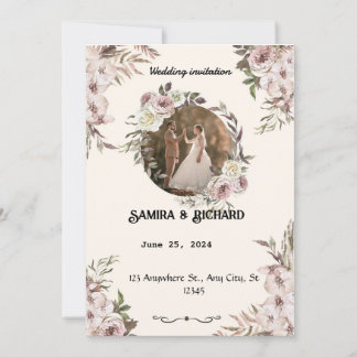 Elegant Garden Wedding Invitation 